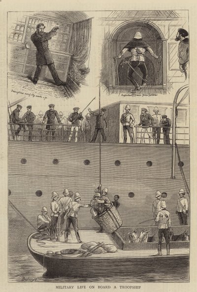 Military Life on Board a Troopship by William Ralston